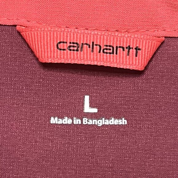 Large Top/Bottom Carhartt Womens Maroon Scrub Set - Picture 6 of 8